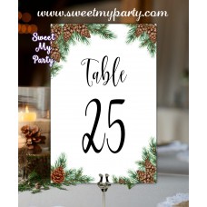 Pine Cone Table numbers,Winter wedding table numbers,(119w) Pine Cone Table numbers,Winter wedding table numbers,(119w)